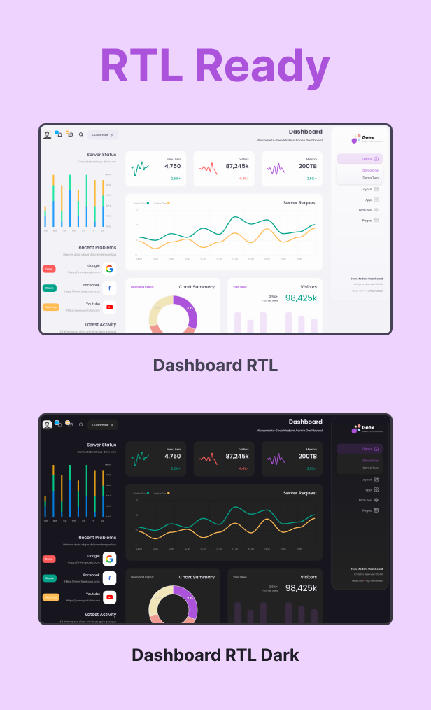 Geex - Angular & Bootstrap Admin Dashboard Template